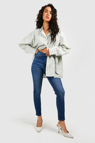 Womens Butt Shaper High Rise Skinny Jeans - - 8 - boohoo - Modalova