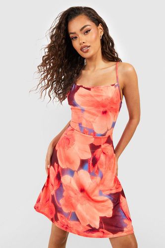 Womens Floral Print Strappy Slip Dress - - 18 - boohoo - Modalova