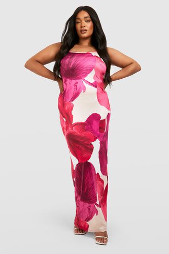 Womens Plus Floral Slinky Maxi Dress - - 16 - boohoo - Modalova