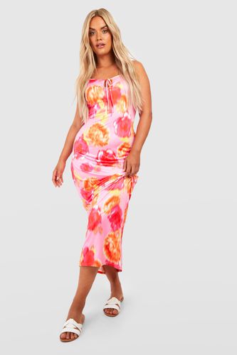 Womens Plus Jersey Floral Print Maxi Dress 1 - - 18 - boohoo - Modalova