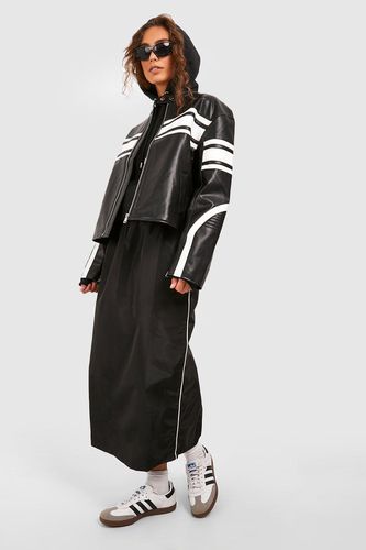 Womens Stripe Shell Midi Skirt - - 10 - boohoo - Modalova