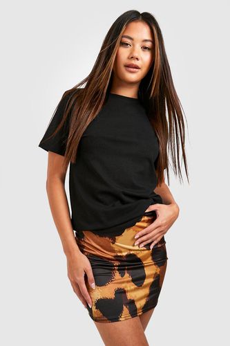 Womens Slinky Leopard Mini Skirt - - 10 - boohoo - Modalova