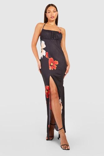 Womens Tall Ditsy Floral Tie Strap Ruched Bust Maxi Dress - - 10 - boohoo - Modalova