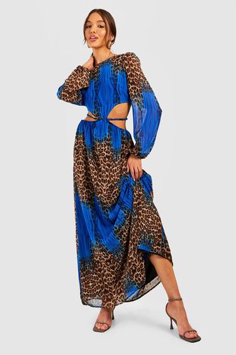 Womens Leopard Ombre Cut Out Maxi Dress - - 18 - boohoo - Modalova