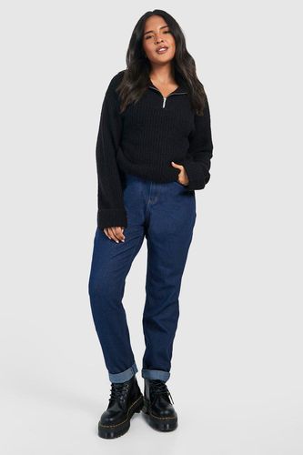 Womens Plus High Waist Mom Jeans - - 24 - boohoo - Modalova