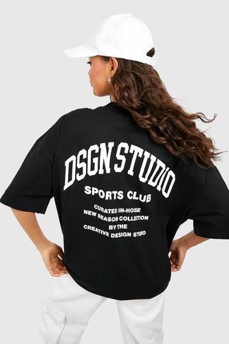 Womens Dsgn Studio Sports Club Oversized T-shirt - - L - boohoo - Modalova