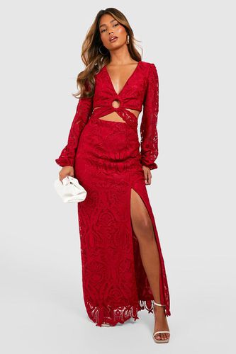 Womens Premium Lace Cut Out Maxi Dress - - 14 - boohoo - Modalova