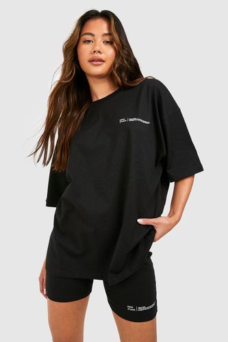 Womens Dsgn Studio Text Slogan Oversized T-shirt And Cycling Short Set - - S - boohoo - Modalova