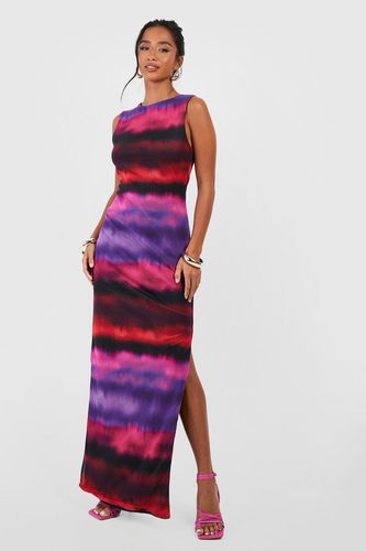Womens Petite Abstract Print Mesh Maxi Dress - - 12 - boohoo - Modalova