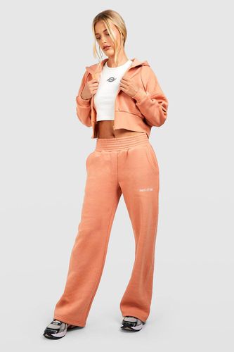 Womens DSGN Studio Cropped Zip Thru Hoodie And Straight Leg Jogger Tracksuit - - XS - boohoo - Modalova