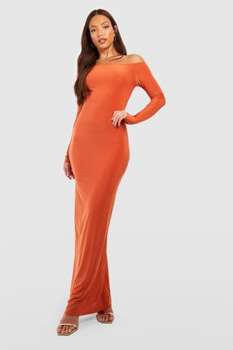 Womens Tall Basic Bardot Maxi Dress - - 12 - boohoo - Modalova