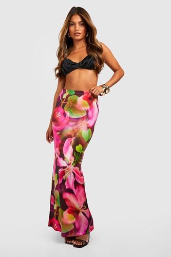 Womens Floral Printed Maxi Skirt - - 8 - boohoo - Modalova