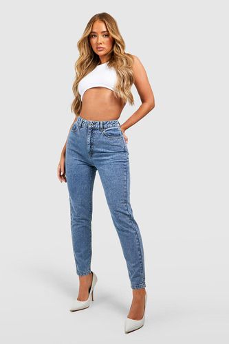 Womens Basics High Waisted Slim Fit Mom Jeans - - 10 - boohoo - Modalova