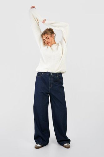 Womens Plus Basics High Waisted Super Wide Leg Jeans - - 20 - boohoo - Modalova