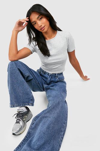 Womens Petite Basics 28 inch Wide Leg Jean - - 10 - boohoo - Modalova