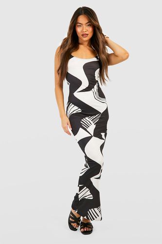 Womens Abstract Scoop Neck Maxi Dress - - 16 - boohoo - Modalova