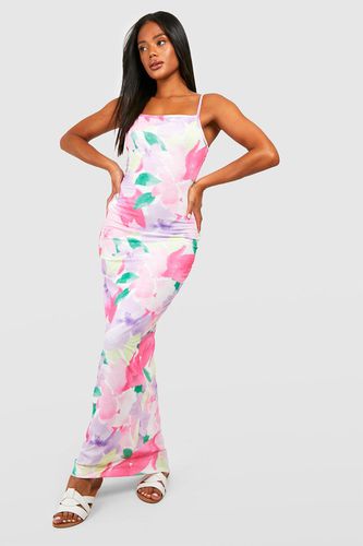 Womens Strappy Floral Maxi Dress - - 10 - boohoo - Modalova