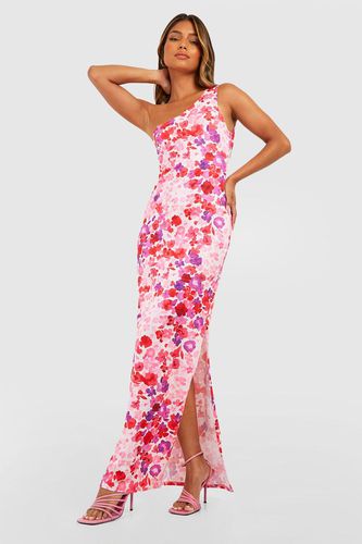 Womens Disty Floral One Shoulder Maxi Dress - - 6 - boohoo - Modalova