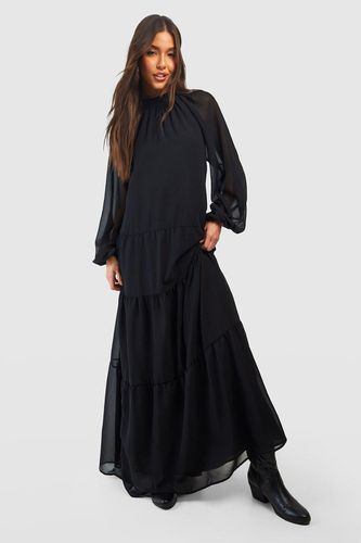 Womens Chiffon Blouson Sleeve Smock Dress - - 8 - boohoo - Modalova