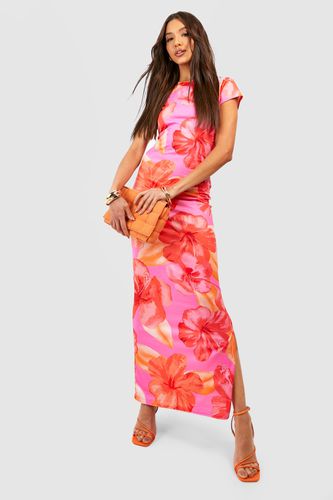 Womens Floral Cap Sleeve Maxi Dress - - 10 - boohoo - Modalova