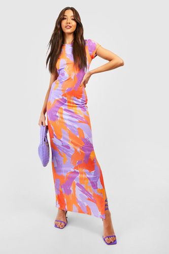 Womens Abstract Cap Sleeve Maxi Dress - - 8 - boohoo - Modalova