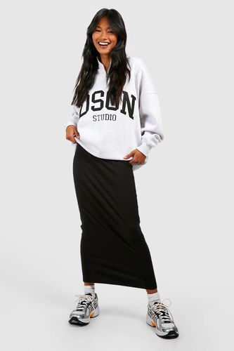 Womens Cotton Jersey High Waisted Midaxi Skirt - - 10 - boohoo - Modalova