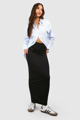Womens Cotton Jersey High Waisted Slip Maxi Skirt - - 10 - boohoo - Modalova