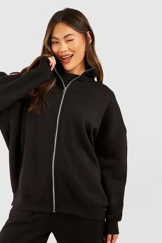 Womens Funnel Neck Zip Through Sweatshirt - - S - boohoo - Modalova