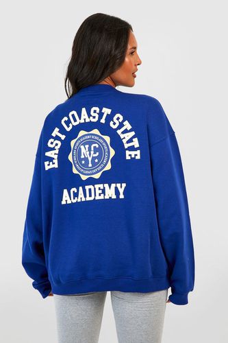 Womens Plus East Coast Slogan Sweatshirt - - 18 - boohoo - Modalova
