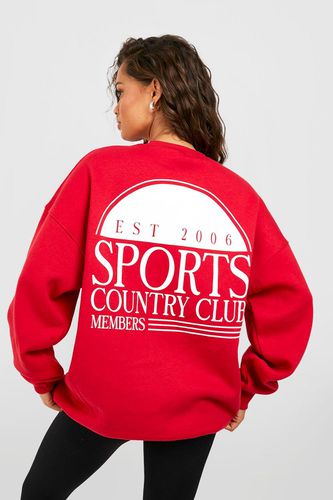 Womens Sports Club Slogan Printed Sweatshirt - - XL - boohoo - Modalova