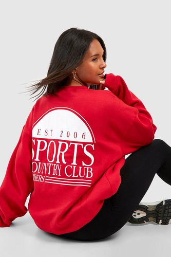 Womens Plus Sports Club Slogan Printed Sweatshirt - - 20 - boohoo - Modalova