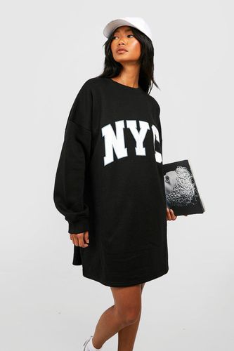 Womens New York City Oversized Sweat Dress - - 14 - boohoo - Modalova