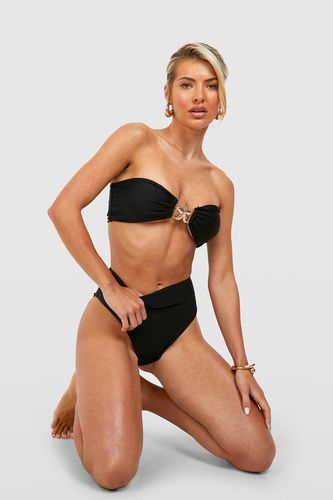 Womens Starfish Bandeau High Waisted Bikini Set - - 6 - boohoo - Modalova