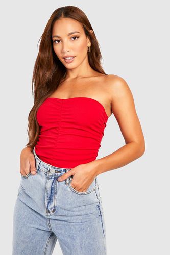 Womens Tall Ruched Bandeau Bodysuit - - 12 - boohoo - Modalova