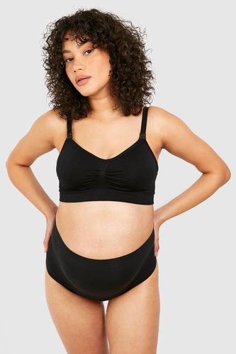 Womens Maternity Seamless Bump Support Brief & Thong 2 Pack - - S - boohoo - Modalova