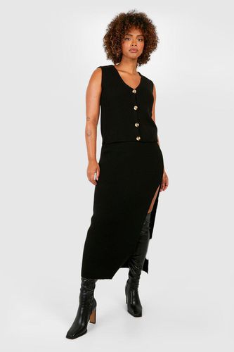 Womens Plus Knitted Side Split Skirt - - 20 - boohoo - Modalova