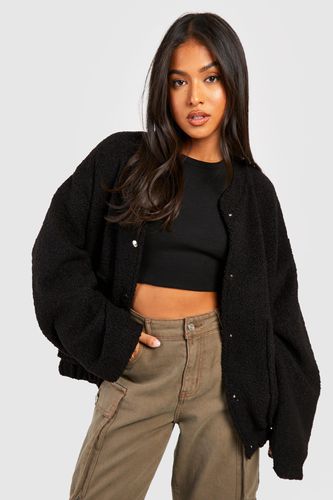 Womens Petite Boucle Bomber Jacket - - 14 - boohoo - Modalova