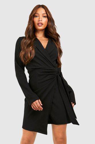 Womens Tall Long Sleeve Wrap Over Blazer Dress - - 6 - boohoo - Modalova