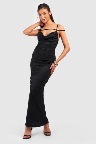 Womens Lace Cowl Maxi Dress - - 14 - boohoo - Modalova