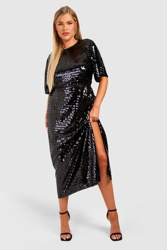 Womens Plus Shard Sequin Midaxi Dress - - 16 - boohoo - Modalova