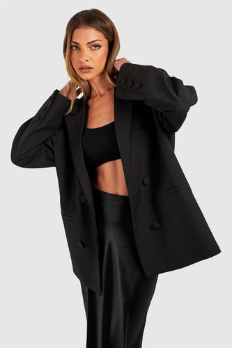 Womens Double Breasted Relaxed Fit Tailored Blazer - - 6 - boohoo - Modalova