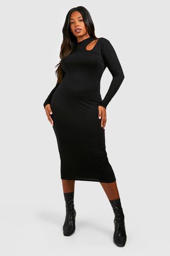 Womens Plus Cut Out High Neck Midi Dress - - 18 - boohoo - Modalova