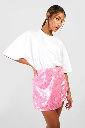 Womens Sheer Sequin Wrap Mini Skirt - - 14 - boohoo - Modalova