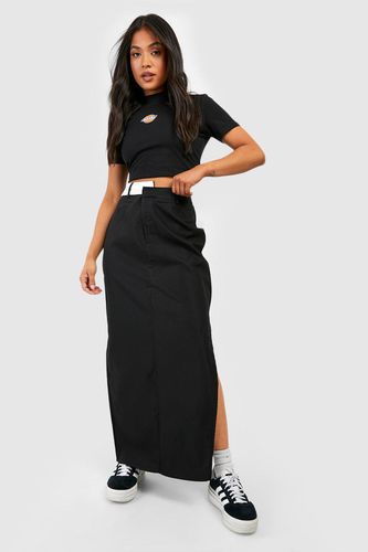 Womens Petite Asymmetric Waist Split Maxi Skirt - - 8 - boohoo - Modalova