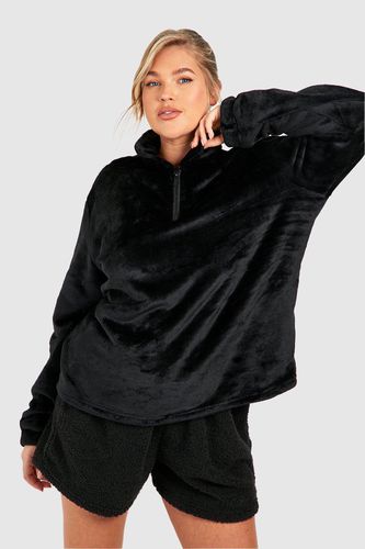 Womens Plus Half Zip Loungewear Sweatshirt - - 24 - boohoo - Modalova