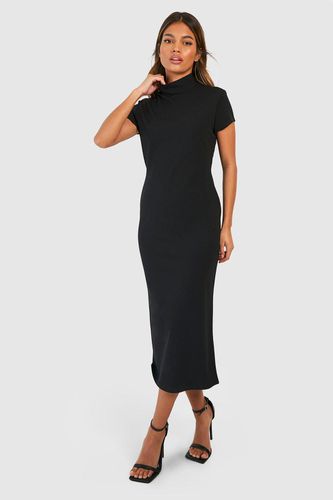 Womens Crepe High Neck Midaxi Dress - - 10 - boohoo - Modalova