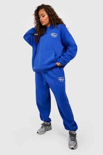 Womens Athleisure Club Embroidered Hooded Tracksuit - - XL - boohoo - Modalova