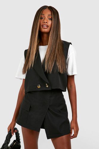 Womens Utility Pocket Asymmetric Skort - - 8 - boohoo - Modalova