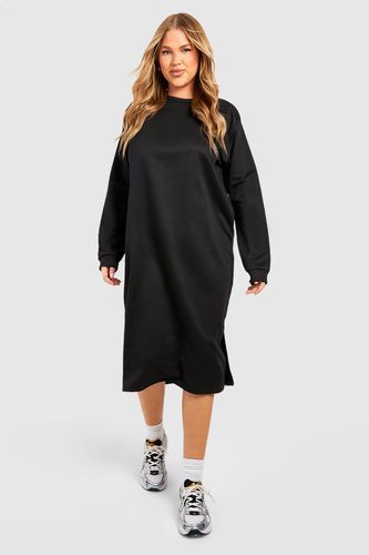 Womens Plus Oversized Longline Split Detail jumper Dress - - 18 - boohoo - Modalova