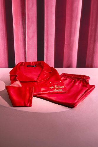 Womens I Heart Santa Pyjama Trouser Set - - 10 - boohoo - Modalova